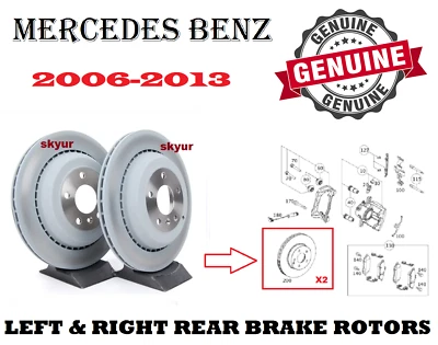 2 rotores de freno de disco traseros Mercedes 330 mm GL ML R 320 350 450 500 550 originales Foto 1 de 4