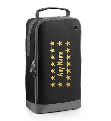 PRESENT2FUTURE BAGBASE Personalisierter Sportschuh mit Namensaufdruck Fußball Rugbyschuh Tasche Schule Geschenk