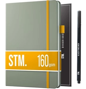 Scribbles That Matter PRO 160 g/m² A5 gepunktetes Journal grau + gratis Stift + Hülle vegan - Bild 1 von 6