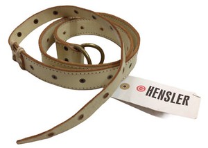 NWT SAMPLE G Hensler Anthropologie Leather Hip Belt Ivory D-ring Adjustable OS