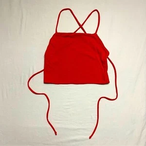 Vintage Y2K Red ESpirit Tank Halter Top Women's S Summer Crop Sexy Beach Sun  - Picture 1 of 5