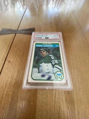 1982-83 O-PEE-CHEE # 125 PIERRE LAROUCHE WHALERS OPC HOCKEY PSA 8 - Image 1 of 2