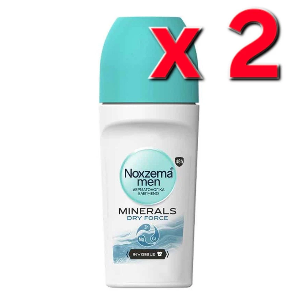 Noxzema Men Deodorant Roll-On Mineral Dry Force 2x50ml.