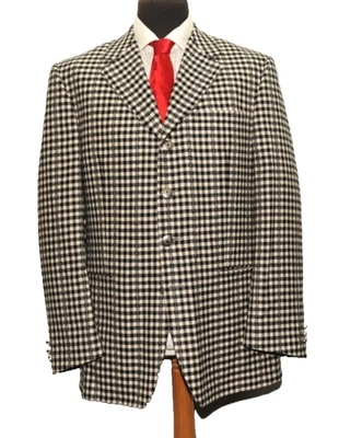 ORIGINAL VERSACE CLASSIC V 2 CHECK BLAZER JACKET BLACK & WHITE 40UK 50EU 1990'S - Image 1 of 4