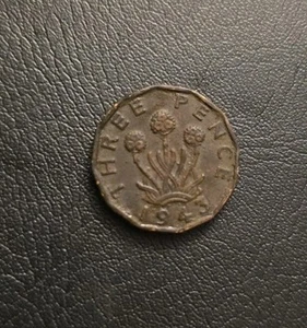1943 Great Britain 3 Pence Threepence - Picture 1 of 2