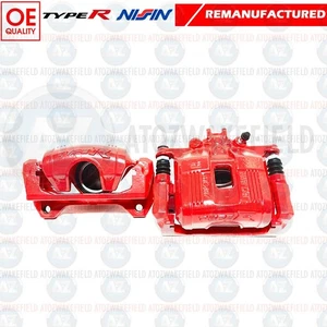FOR HONDA CIVIC 2.0 TYPE R EP3 FN2 FRONT RED BRAKE CALIPERS CARRIERS X2 GENUINE - Picture 1 of 6