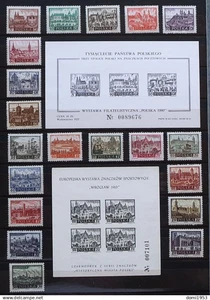 Polen 1960 / Kat. Michel Nr. 1188 – 1196 / 1209 – 1217 / 1228 -1229 Schwarzbloc - Bild 1 von 5