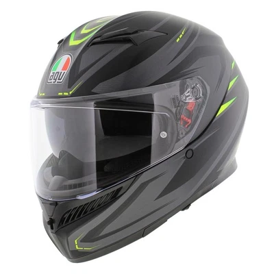 Casco moto integrale AGV K3 Syth nero opaco giallo fluo - Immagine 1 di 4
