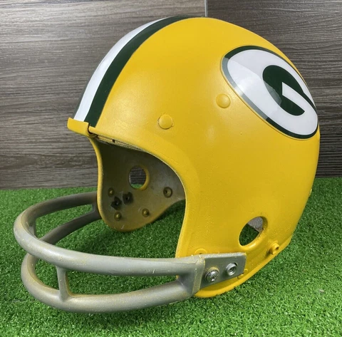 Vintage Nocona 70's GREEN BAY PACKERS NFL Football Helmet Adult Large Rare Cover