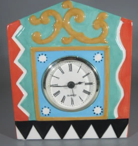 Porcelain Alarm Clock Dawson Moorish Fantasy Clock - Picture 1 of 7