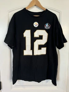NFL Pittsburgh Steelers Hall Of Fame Terry Bradshaw #12 Black T-Shirt Mens XL - Picture 1 of 4