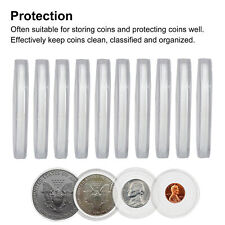20 juegos de 46 mm caja de almacenamiento de monedas de plástico redonda cápsulas de almacenamiento de monedas