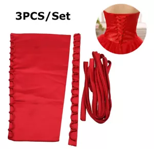 Kit 3 pezzi/set abito da sposa raso cerniera ricambio corsetto regolabile schiena - Foto 1 di 9