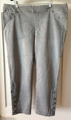 Chicos Pants/Jeans Size 3.5R EUC Gray Jegging Ankle Cotton/Polyester/Spandex - Image 1 of 4