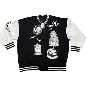 Her Universe The Nightmare Before Christmas Oversized Varsity Jacket Plus Size 4 - Picture 1 of 8