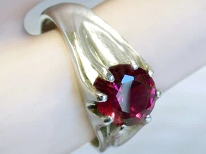 Red Lab Ruby Size 9 Ring 925 Sterling Silver 2.50ct USA Made - Picture 1 of 5
