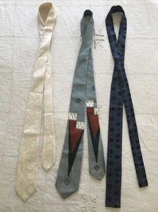 Lot of 3 Vintage Ties Designer Necktie Kingswear Cutter Cravat Beau Brummell - Picture 1 of 9