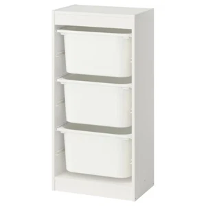 TROFAST Storage Combination with Boxes Kids Toy storage Box Unit 46x30x94 cm - Picture 1 of 4