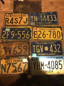 Vintage Pennsylvania License Plate Lot. - Picture 1 of 6
