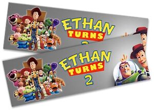 x2 Personalised Birthday Banner Toy Story  Kid Adult Party Decoration Poster 106