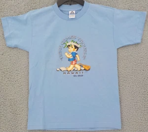 Wisconsin Dells T-Shirt Youth SZ L (14/16) Blue Here Comes Trouble Ukulele NWOT - Picture 1 of 13