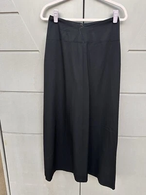 Maxi Falda Recta Doble Cremallera YOHJI YAMAMOTO Lana Negra Gabardina Talla 2 Diseñador Foto 1 de 4