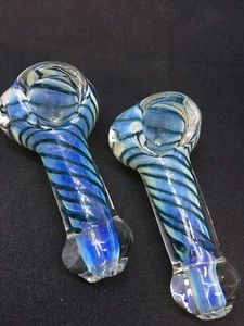 USA TOBACCO SMOKING BOWL BLOWN GLASS HAND PIPE HITTER 3” NEW HEAVY SPOON XC10A - Picture 1 of 12