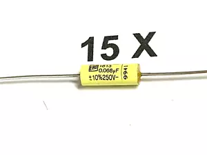 0,068uF, 68nF, 250V-, 160V~, 10%, Roederstein, MKT1813, MKT1813368255, 15 Stück - Picture 1 of 2