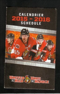 Senadores de Ottawa Erik Karlsson Bobby Ryan 2015-16 calendario de bolsillo Molson canadiense - Imagen 1 de 2