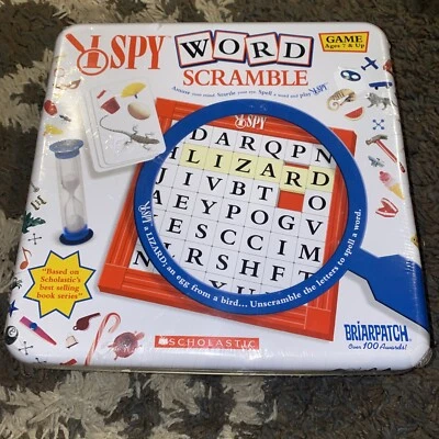 Scholastic I Spy "Word Scramble" Game Brand NEW SEALED in tin container  - Image 1 of 4