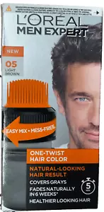 (325,34€/L) L'Oréal Men Expert One-Twist Tinta Capelli, N.5 Marrone Chiaro Confezione da 3 - Foto 1 di 1