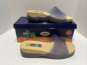 NEU Azaleia Hot Tropics Azaleen BLAU sonnenbräune Rutschsandalen 7M klarer Strand - Bild 1 von 8