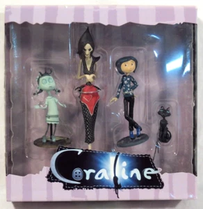 CORALINE RARO 2008 NECA Set C - Mel Jones, Coraline, Ghost Child, Cat NUEVO/SELLADO - Imagen 1 de 6