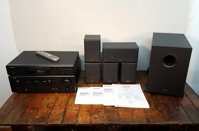 Denon DHT-487DV 5.1 Surround Sound Home Theater System, AVR-487/DVD-557/SYS-57HT - Image 1 of 4