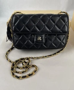 Vintage Jay Herbert New York Black Quilted Leather Bag - Picture 1 of 16