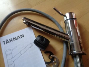 @ Einhand-Mischbatterie @verchromt, ausziehbar, schwenkbarer Hahn@ sehr gepflegt - Bild 1 von 4