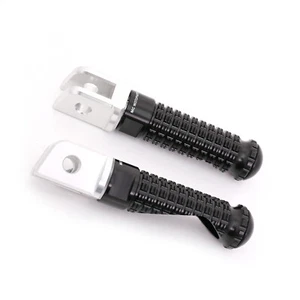 Black CNC MPRO Front Foot Pegs For Triumph THRUXTON R 16 17 18 19 - Picture 1 of 7