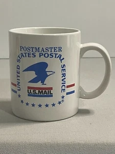 Taza de café blanca de colección del Servicio Postal de los Estados Unidos Postmaster U.S. Mail leer - Imagen 1 de 11