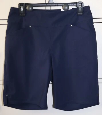 NUEVO CON ETIQUETAS Damas INC Azul Marino Bermudas Pull-On Curvy Hi-Rise Pantalones Cortos Talla 6 ~ 9" pulgadas Foto 1 de 4