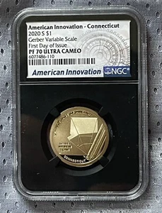 2020 S AMERICAN INNOVATIOIN CONNECTICUT FIRST DAY OF ISSUE PF70 ULTRA CAMEO - Picture 1 of 2