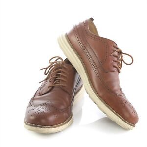 Cole Haan Grand OS Brown Leather Brogue Wingtip Oxfords Shoes Mens 11.5 M C21133