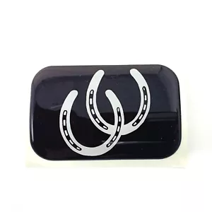 Horseshoes Brown And White Belt Buckle Sticker - Picture 1 of 4