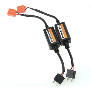 H7 LED Error Canceler Anti No Flicker Capacitor Headlight Canbus Fix Plug Pair - Picture 1 of 5