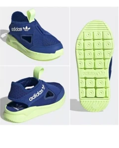 ADIDAS 360 Swim Ready Toddler Boys Sneaker Sandals Blue & Neon Size 1 1/2 🥶GUC - Picture 1 of 10