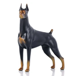 Doberman Pinscher Brass Dog Statue Indoor Home Decoration Office Living Room ... - Picture 1 of 8