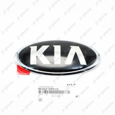 Original OEM KIA Sportage 2013-2016 Tapa Trasera Maletero Plateado-Negro Emblema Insignia Logo Foto 1 de 4