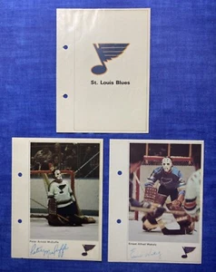 3x ST. LOUIS BUES 1973 Toronto Sun NHL Hockey Photos Peter McDuffe, Ernie Wakely - Picture 1 of 2