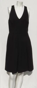 NEW $140 BANANA REPUBLIC Black Stretch Ponte Knit Open Back Dress size M 10 - Picture 1 of 5