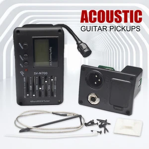 Gitarre NEU Tonabnehmer 4-Bänder Mischung MIC EQ Equalizer Tuner Vorverstärker Piezo Tonabnehmer - Bild 1 von 20