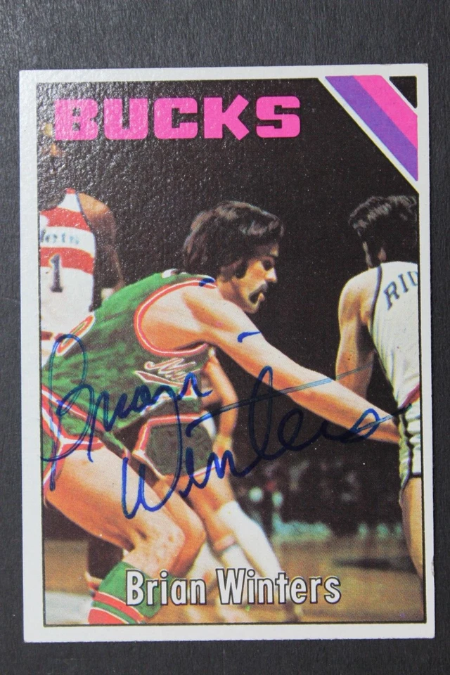 Brian Winters Milwaukee Bucks Autograph 1975 Topps #143 Signed Basketball Card - Image 1 of 3